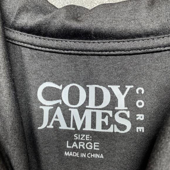 Cody James Core Polo Shirt Mens L Black Short Sleeve Stretch Regular Fit - Picture 2 of 6